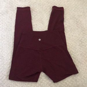 maroon align lululemon leggings